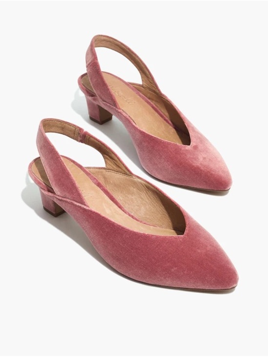 Madewell Shoes - Madewell Etta Slingback Pump in Velvet Pink